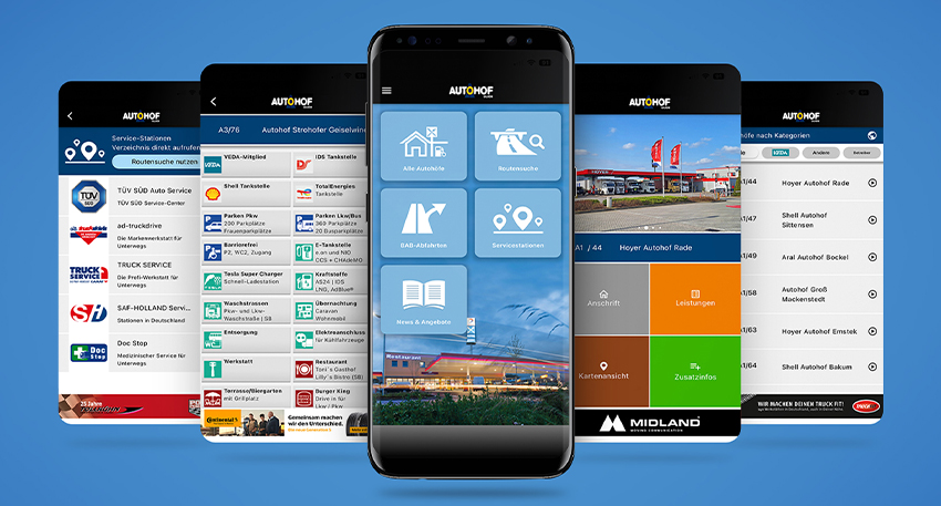 Die neue Autohof Guide Hybrid-App ist für Android und iOS erhältlich! Die neue Autohof Guide Hybrid-App ist für Android und iOS erhältlich!
