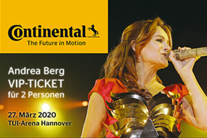 Genießen Sie das Andrea Berg Konzert in der Continental VIP-Loge