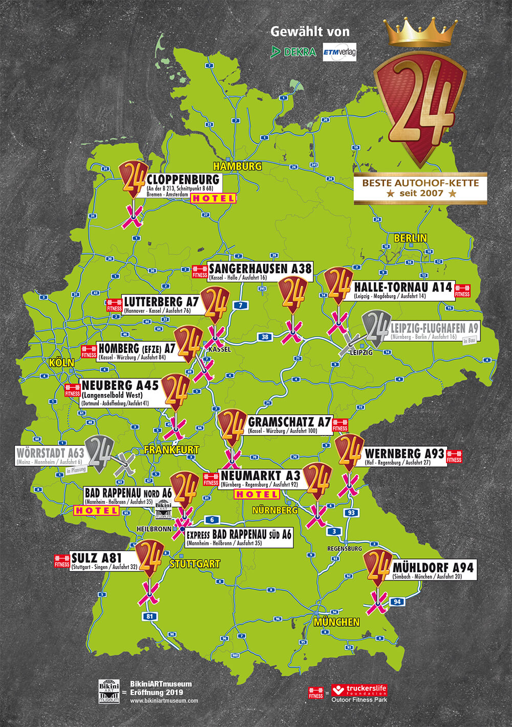 raststätten karte deutschland 24 Autobahn Raststätten GmbH